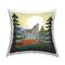 Stupell Industries Grey Howling Wolf Forest Trees Moon Throw Pillow, 18" x 18"